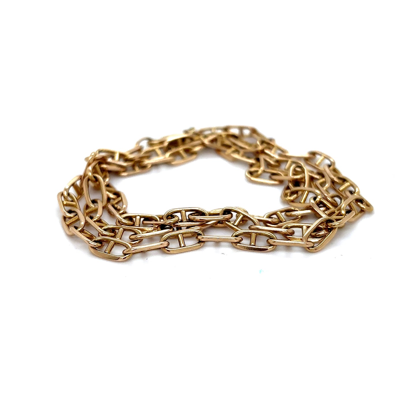 14k Gold Mix Mariner Link Chain 20"