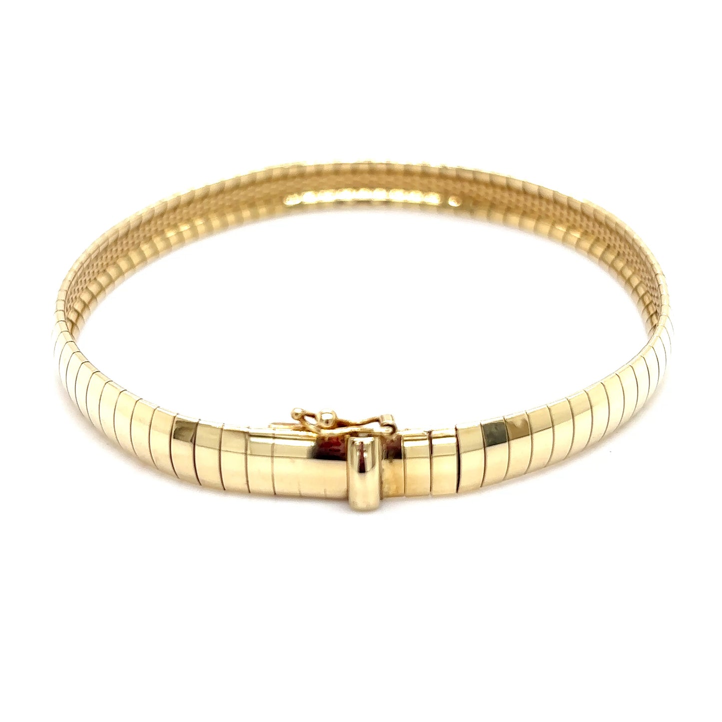 14k Gold Herringbone Style Bracelet Cuff