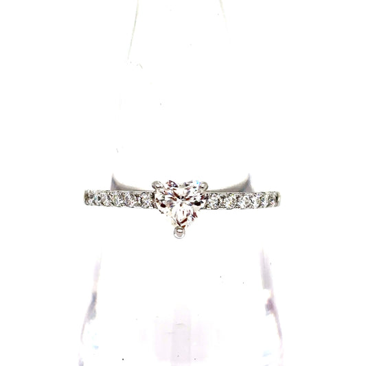 925 S.S. VVS Moissanite Heart Ring