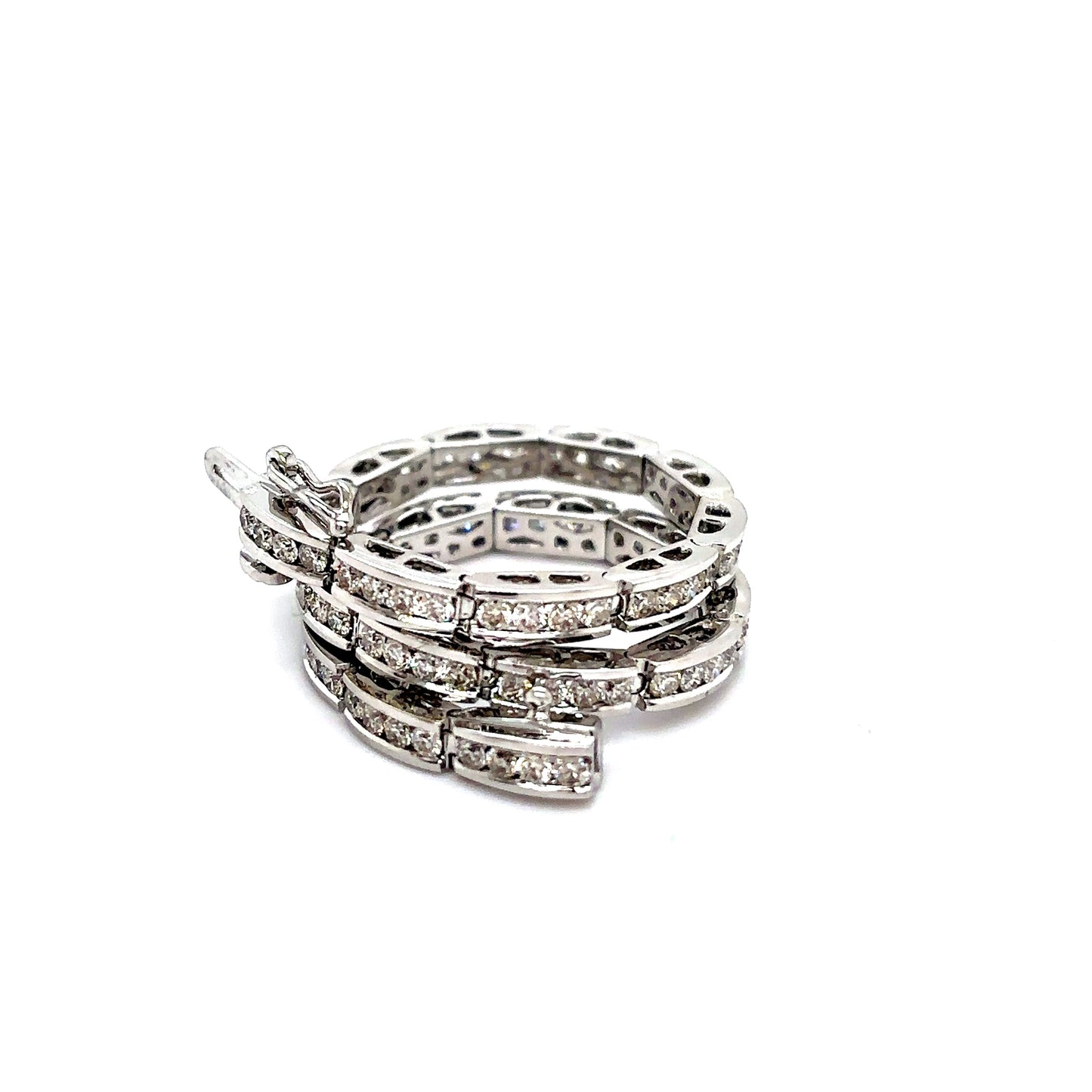 14k White Gold Diamond Channel Tennis Bracelet