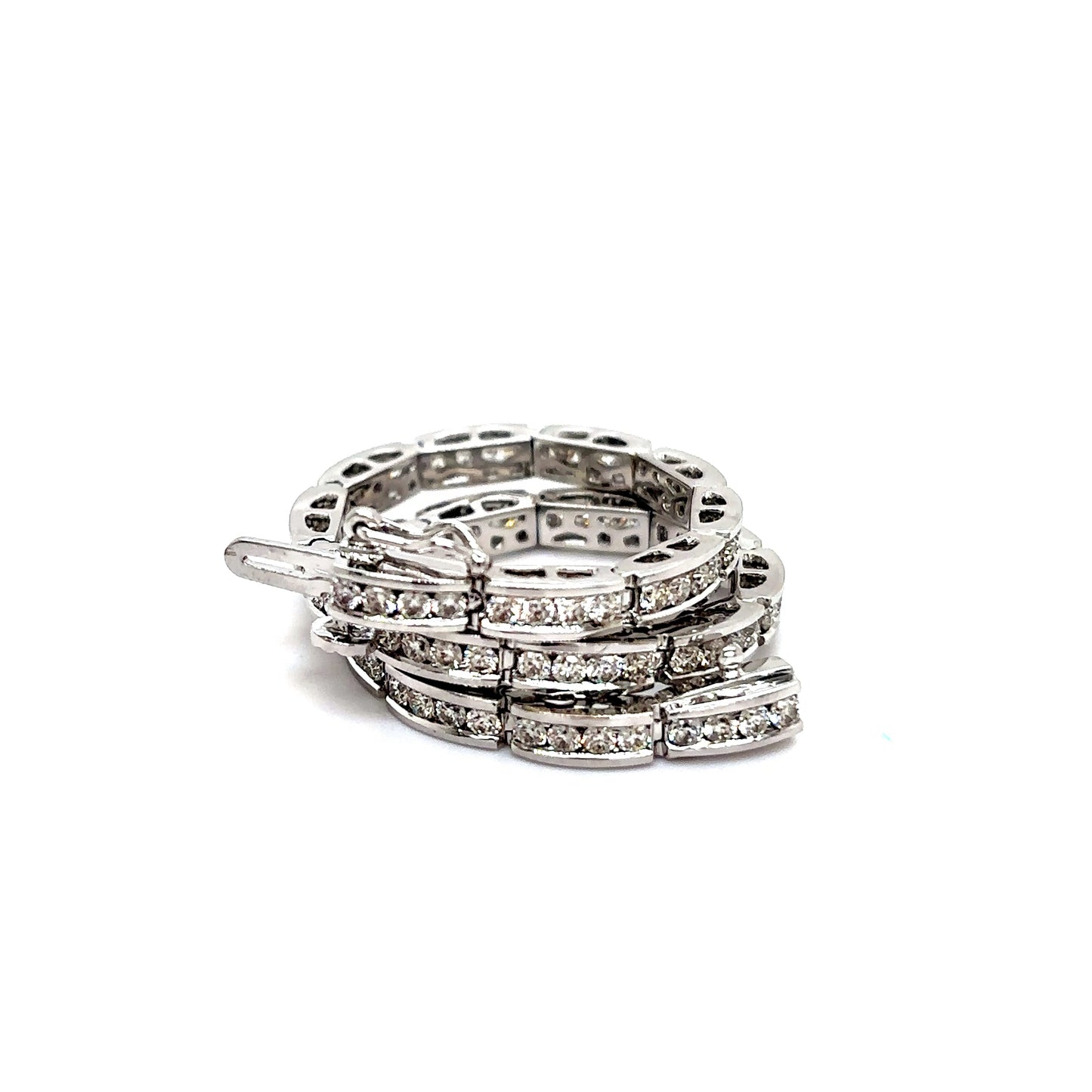 14k White Gold Diamond Channel Tennis Bracelet