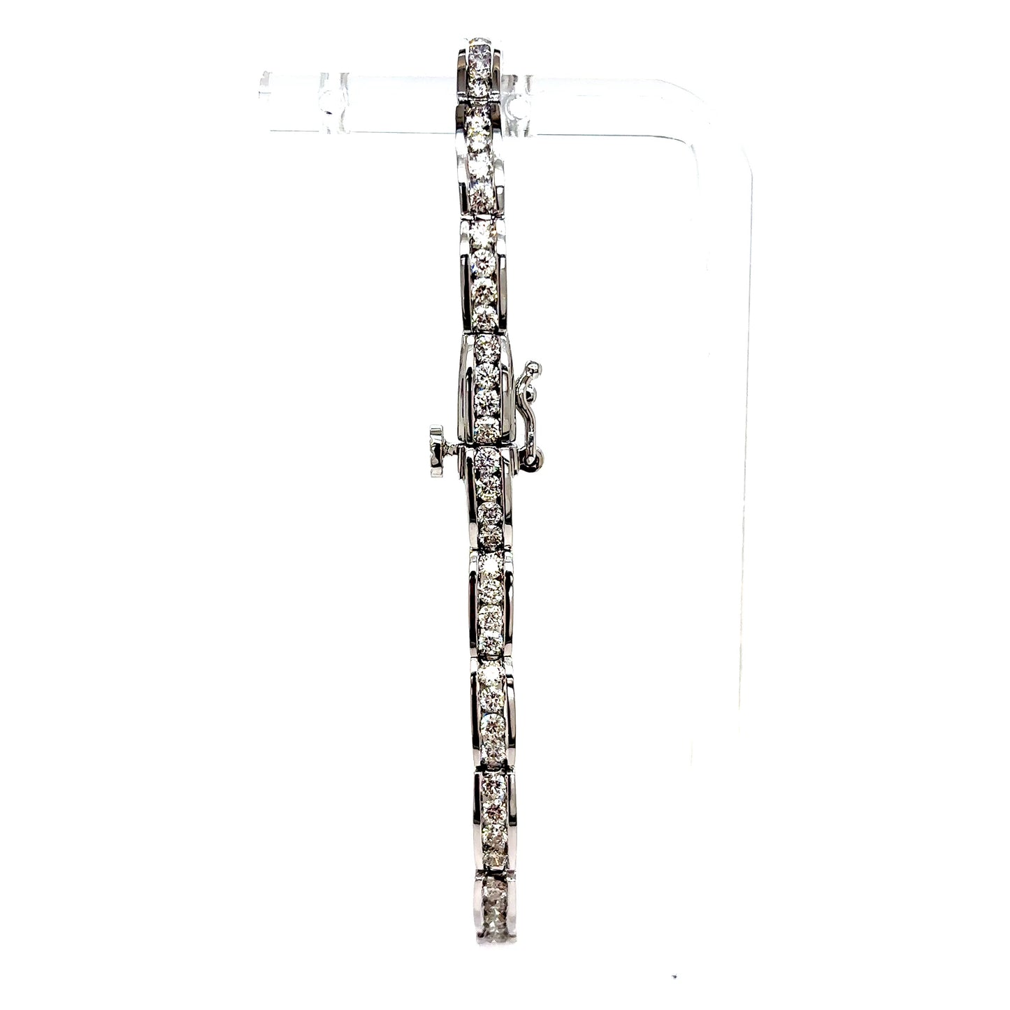14k White Gold Diamond Channel Tennis Bracelet