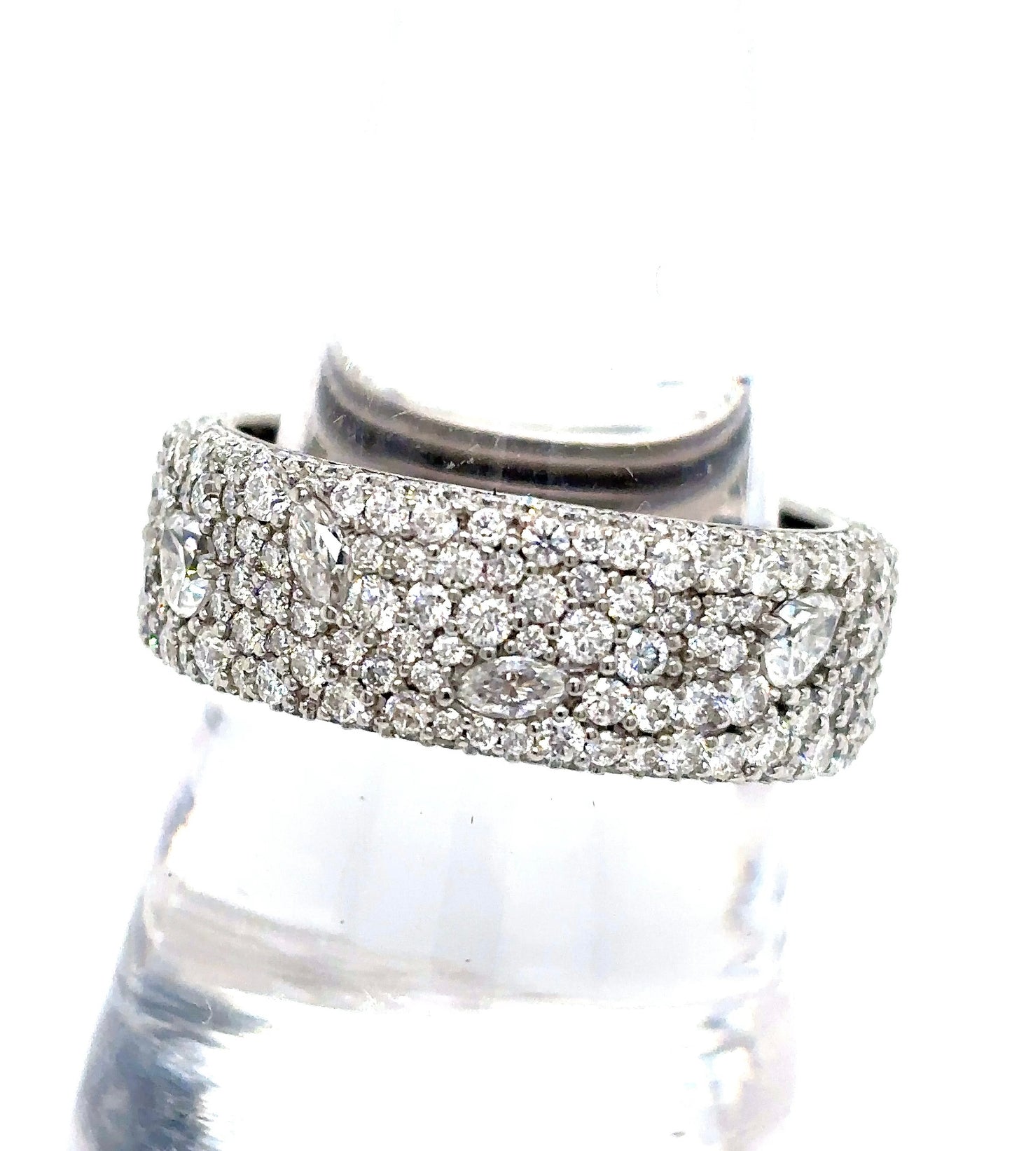 925 S.S. VVS Moissanite Eternity Ring