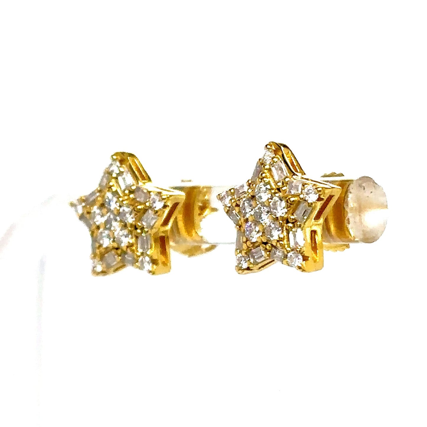 925 S.S. VVS Moissanite Star Cluster Earrings
