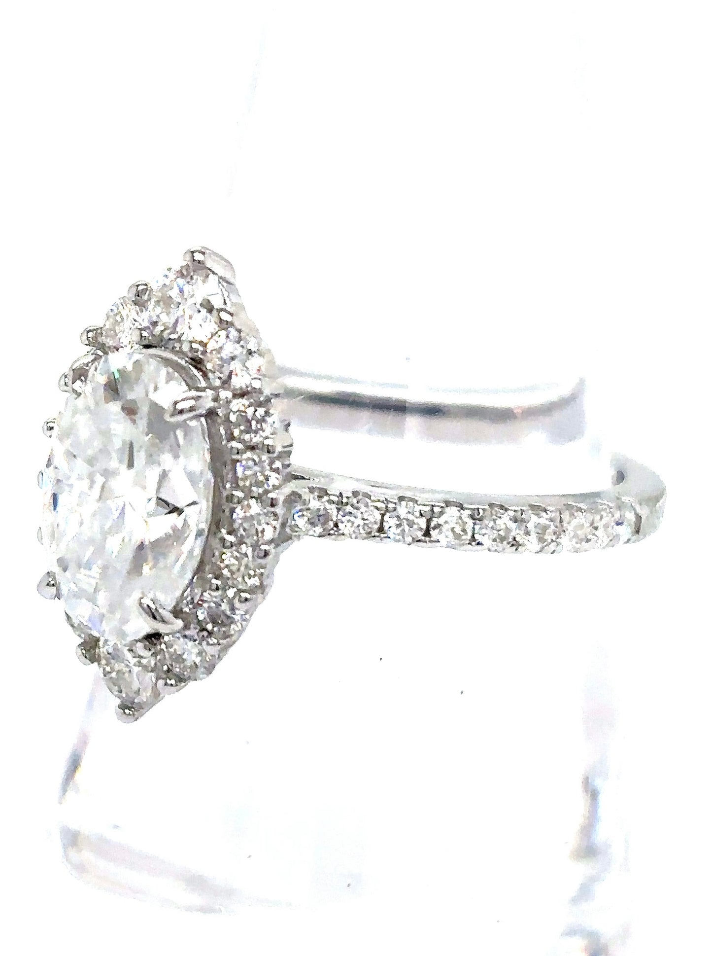 925 S.S. VVS Moissanite Marquis Ring