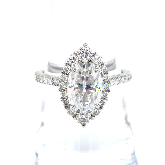 925 S.S. VVS Moissanite Marquis Ring