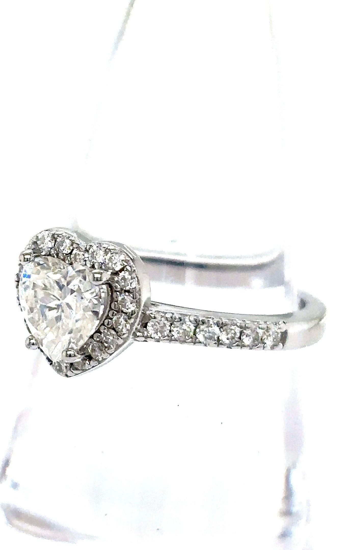 925 S.S. VVS Moissanite Heart Ring