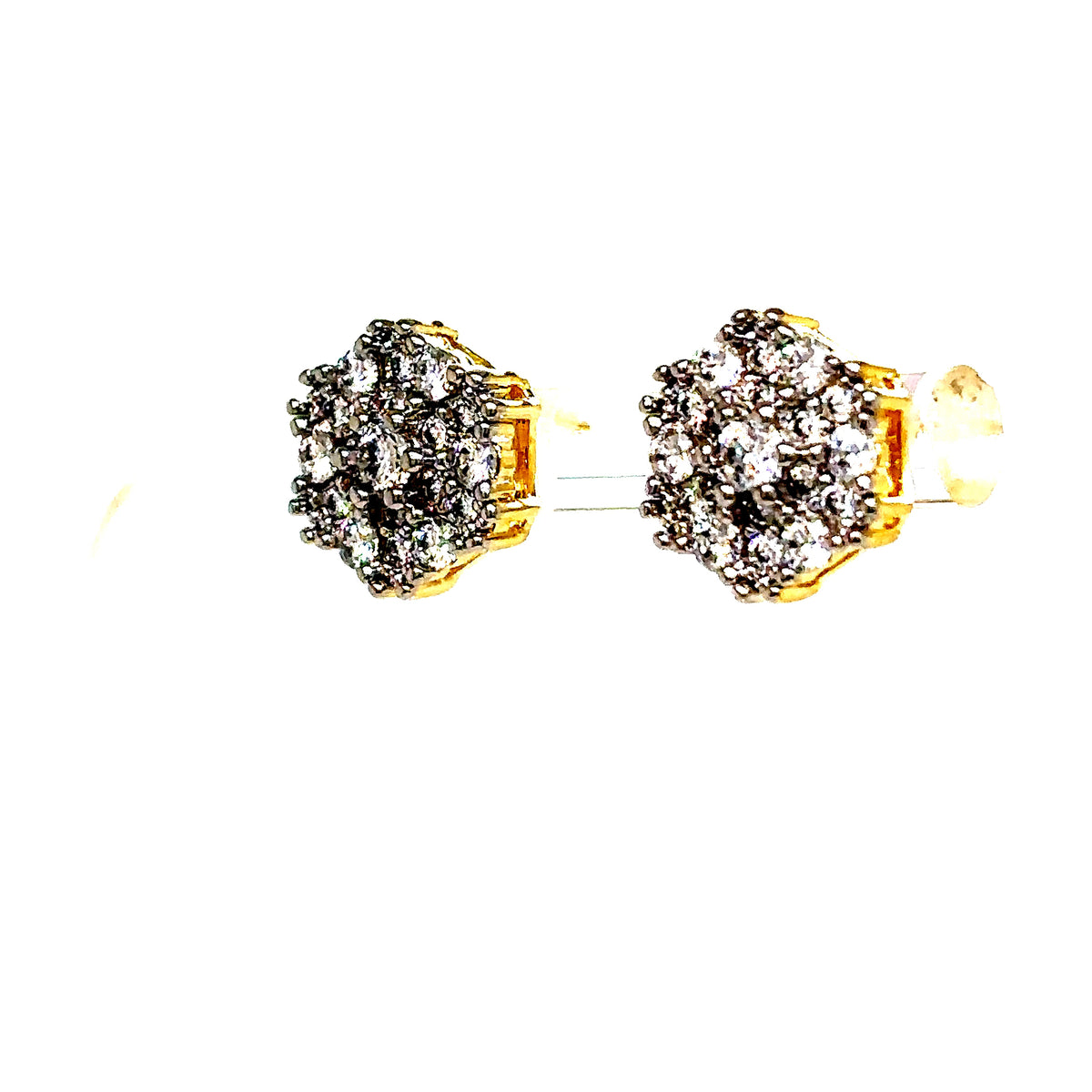 925 S.S. VVS Moissanite Snowflake Cluster Earrings