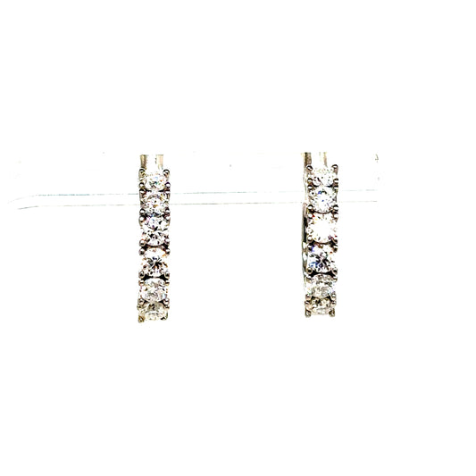 925 S.S. VVS Moissanite Hoop Earrings