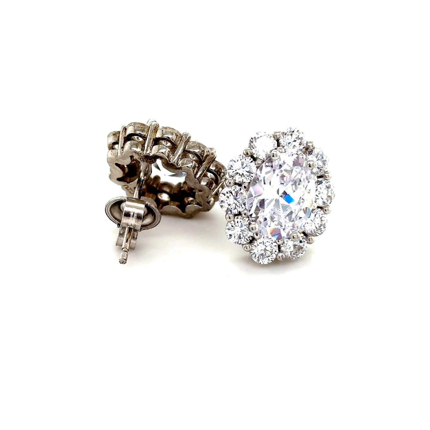 925 S.S. Swarovski Crystal Flower Earrings