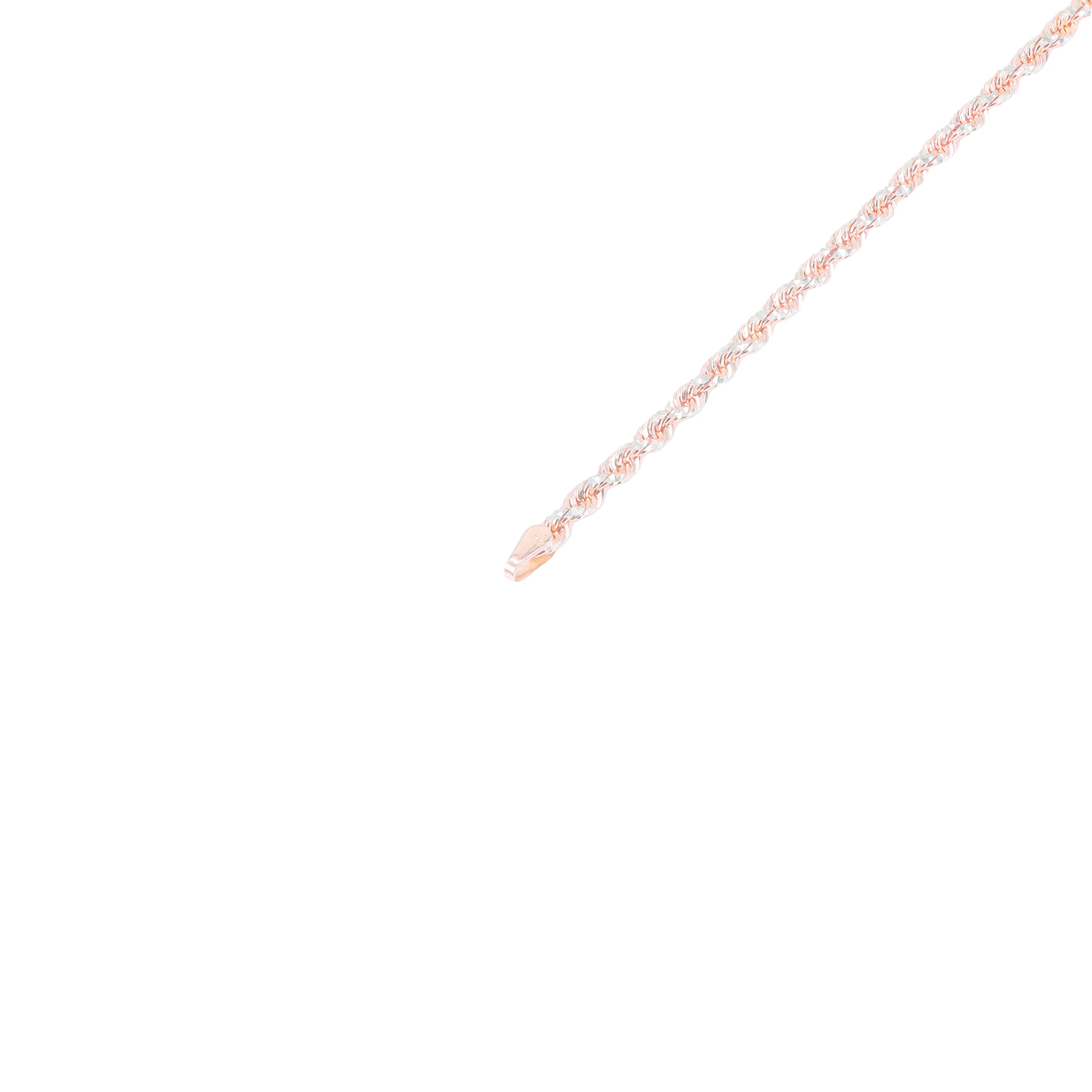 14k Rose Gold Diamond Cut 2-Tone Rope Chains