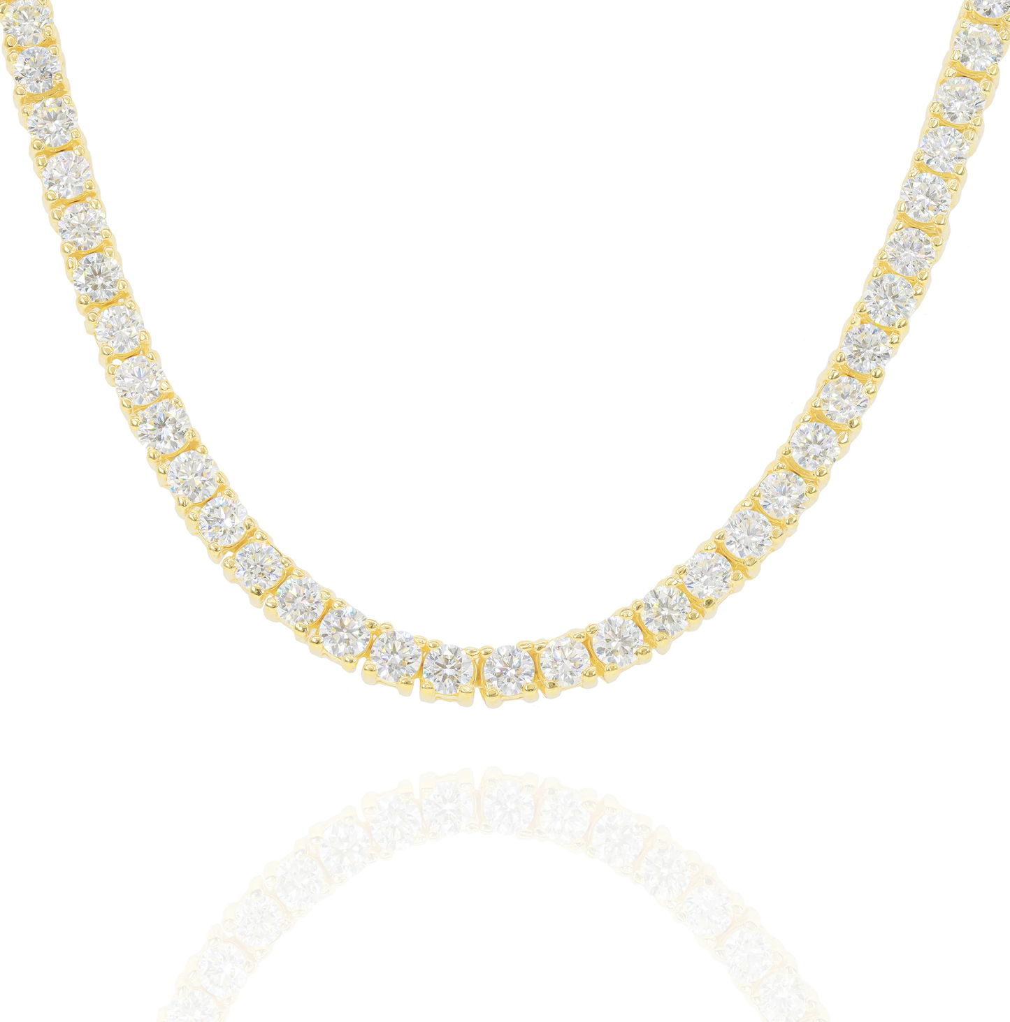 14k Yellow Gold 14-Point Diamond Tennis Chain