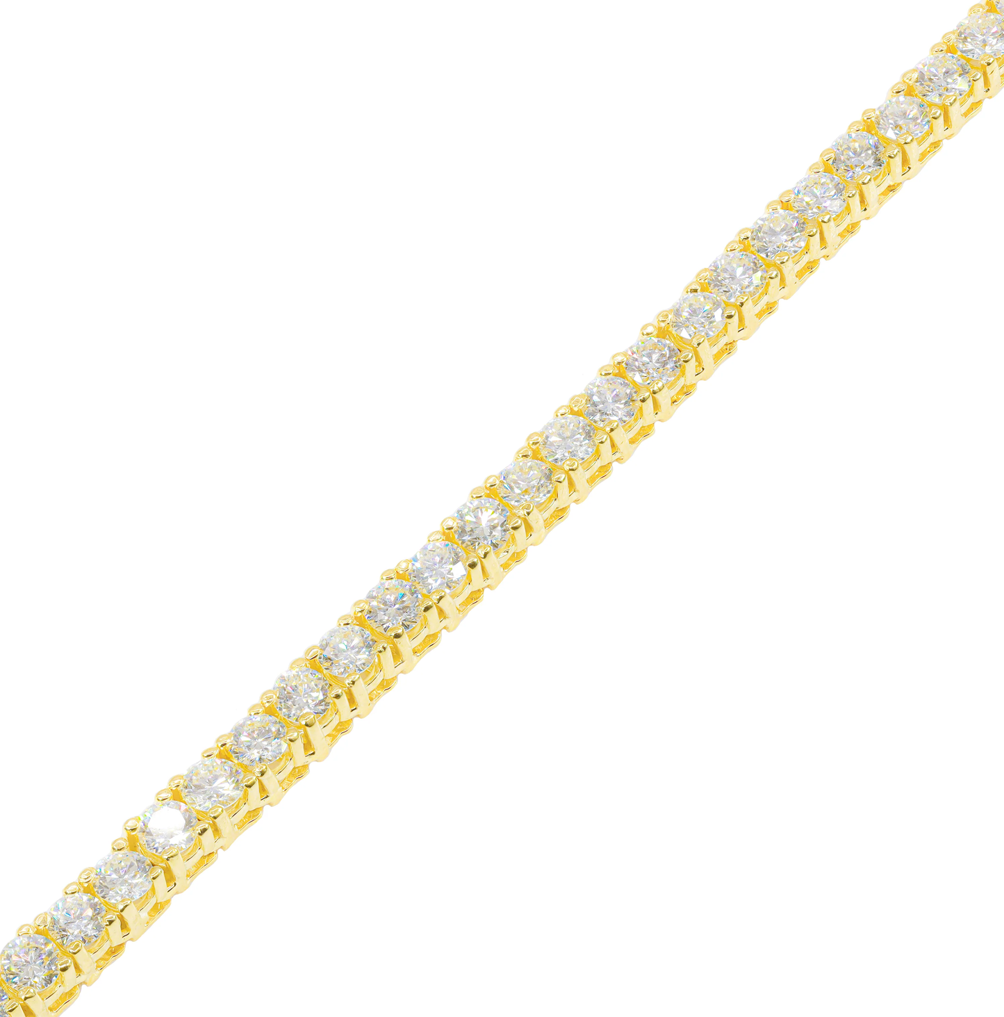 14k Yellow Gold 14-Point Diamond Tennis Chain