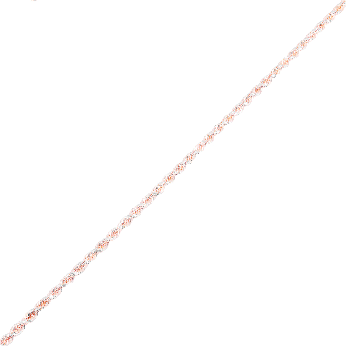 14k Rose Gold Diamond Cut 2-Tone Rope Chains