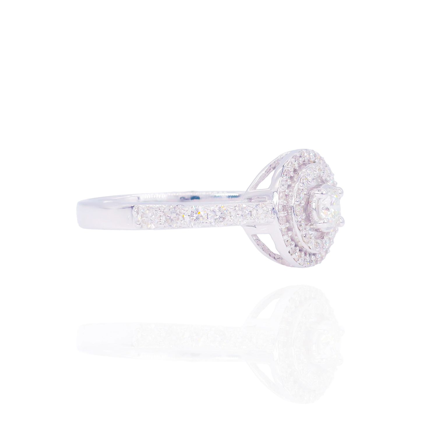 14k White Gold Diamond Engagement Ring