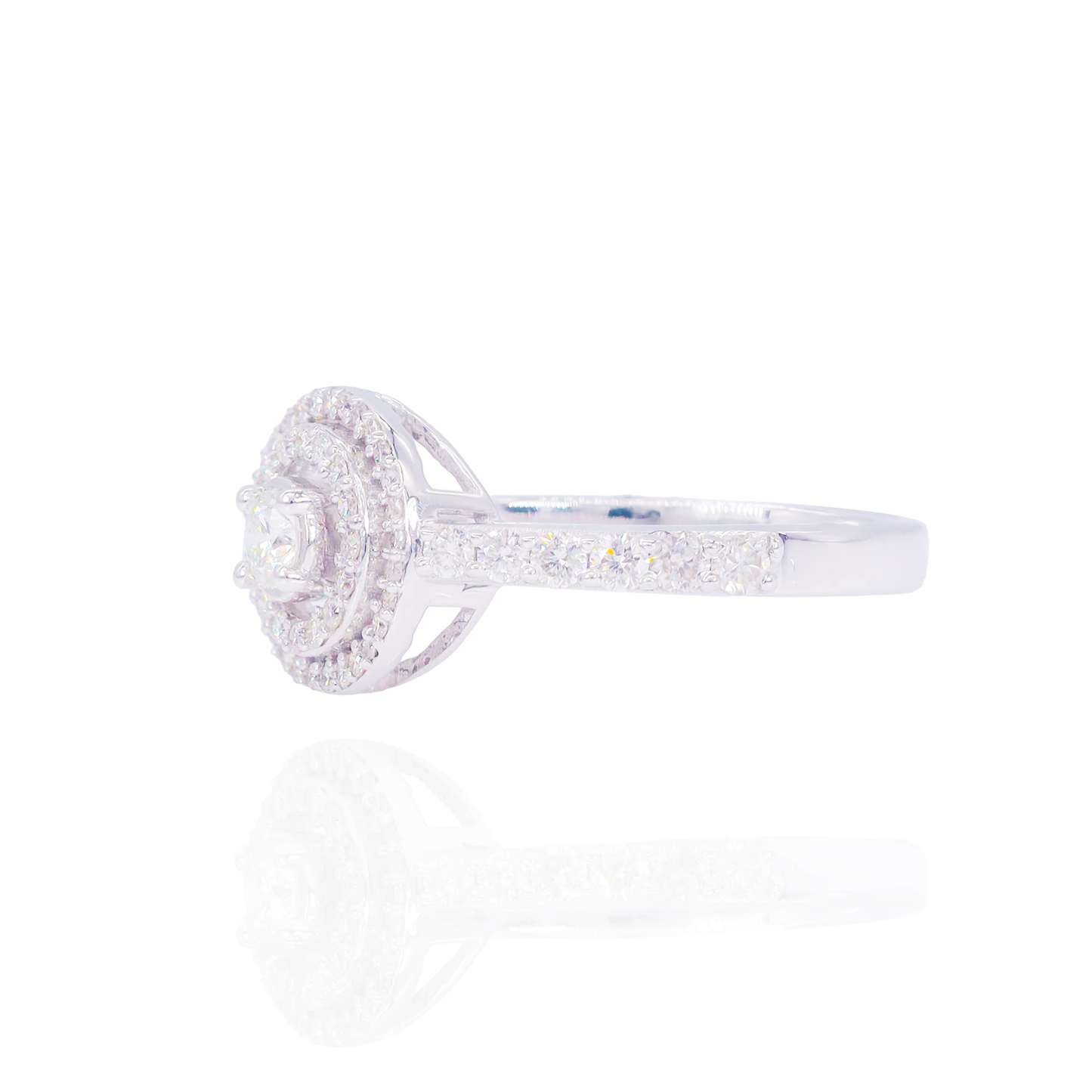 14k White Gold Diamond Engagement Ring