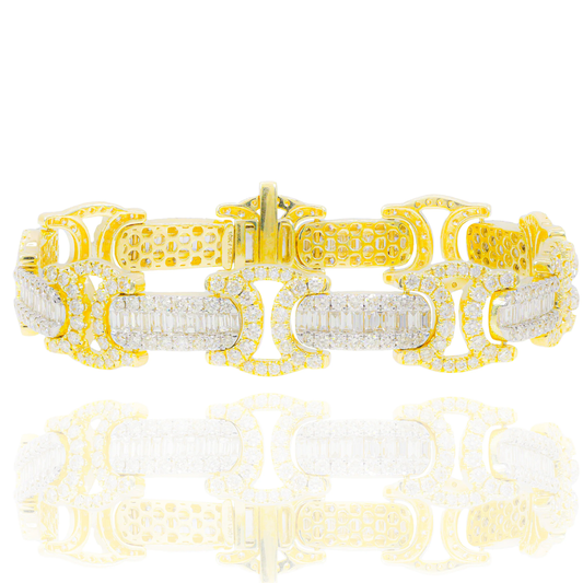 10k Byzantine Baguette Diamond Bracelet